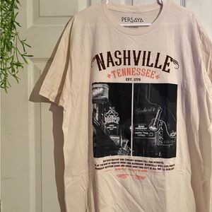 Persaya Beige Nashville Graphic T-Shirt